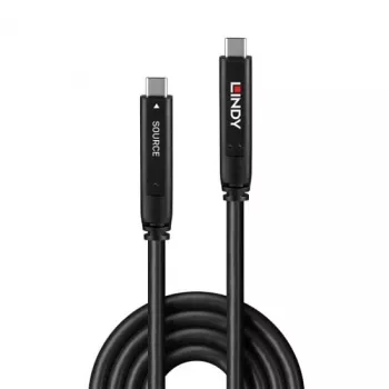 Lindy 10 m USB 3.2 Gen 1 ir DP 1.4 Type C hibridinis kabelis