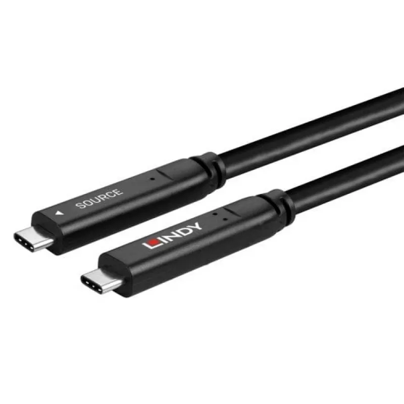 Lindy 10 m USB 3.2 Gen 1 ir DP 1.4 Type C hibridinis kabelis
