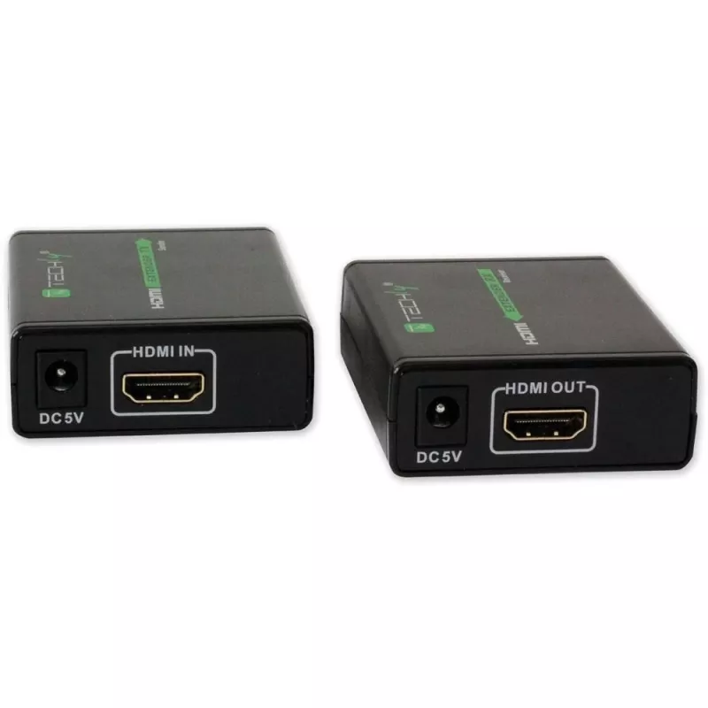 AV siųstuvas-imtuvas TECHLY IDATA EXT-E70 – HDMI per Cat6/6a/7, Full HD 1920x1080, 60 m, 10.2 Gbit/s, HDCP, juoda