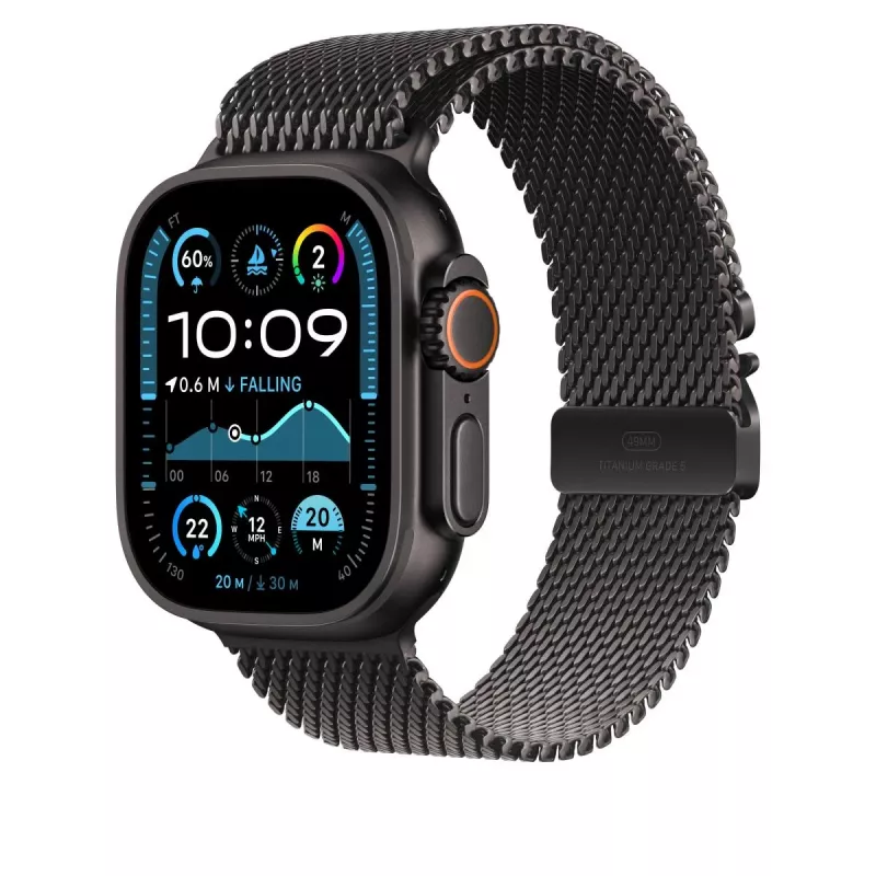 APPLE 49 mm juodo titano Milano kilpa – mažas