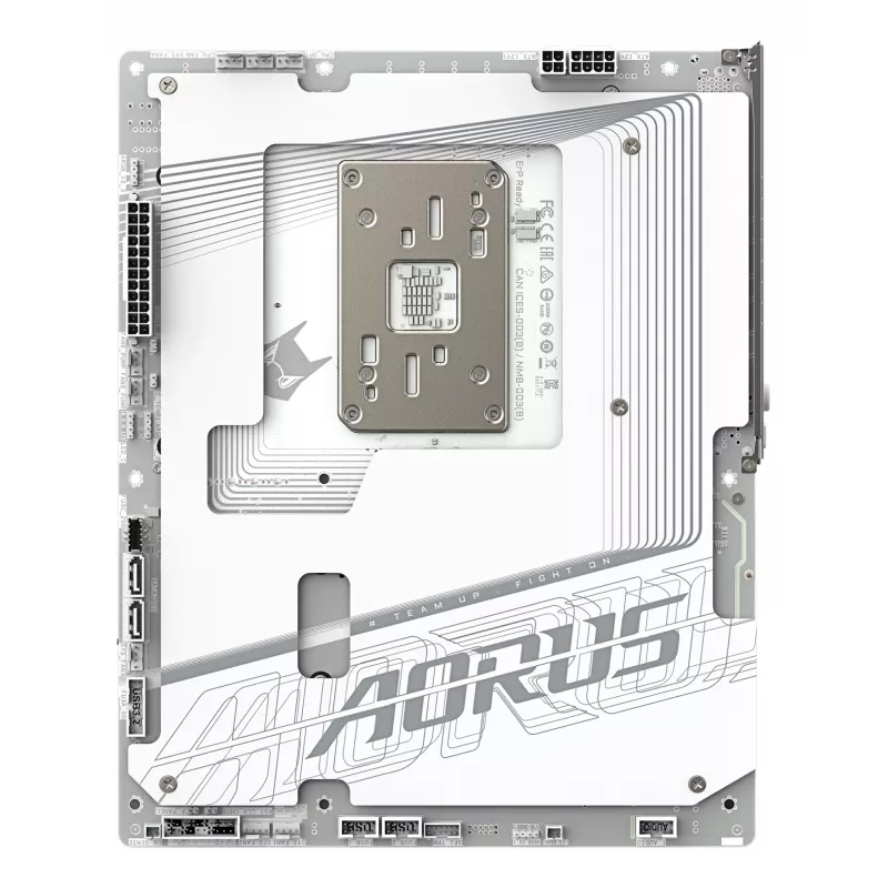GIGABYTE B850 AORUS STEALTH ICE ATX pagrindinė plokštė AMD Socket AM5 — B850, 14+2+2 VRM, DDR5 iki 8200MHz (OC), 2×PCIe5, 2×PCIe4 M.2, Wi‑Fi 7, 5GbE