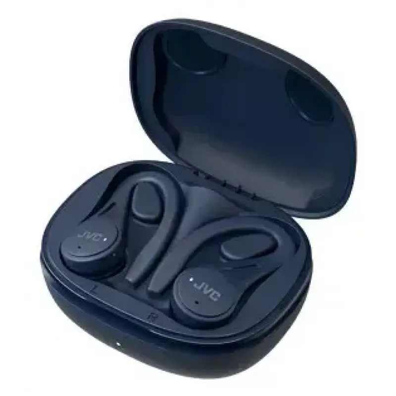 JVC HA-EC25T-A-U sportinės True Wireless ausinės į ausis, IPX5, 7 val. baterija, mėlynos