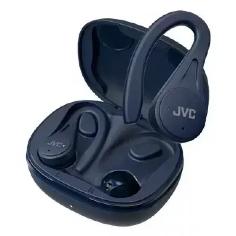 JVC HA-EC25T-A-U sportinės True Wireless ausinės į ausis, IPX5, 7 val. baterija, mėlynos