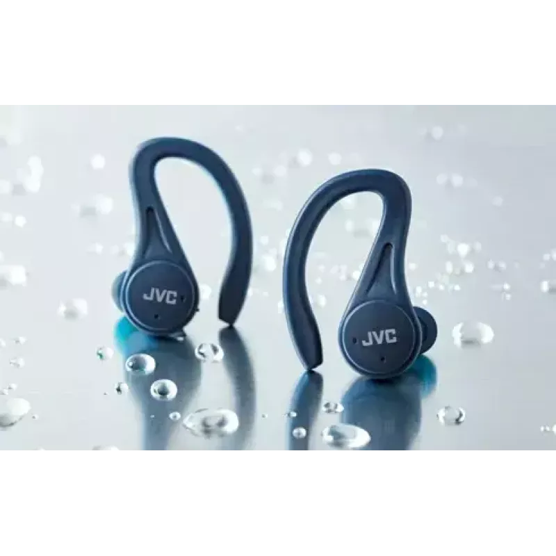 JVC HA-EC25T-A-U sportinės True Wireless ausinės į ausis, IPX5, 7 val. baterija, mėlynos