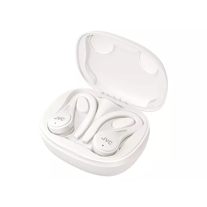 JVC Sports TWS White belaidės ausinės, 20–20000 Hz, skambučiai/muzika, 6,8 g, baltos