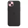 Apple Silicone Case su MagSafe iPhone 15 Plus juoda