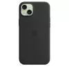 Apple Silicone Case su MagSafe iPhone 15 Plus juoda
