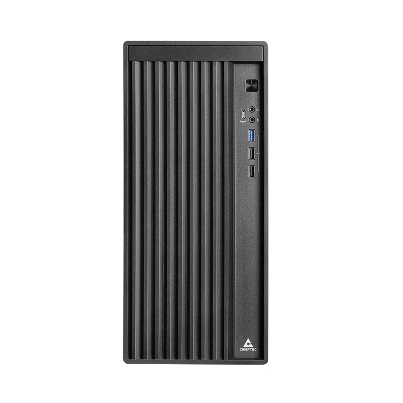 Chieftec BS-20B-OP Mini Tower PC korpusas, microATX/Mini-ITX, be maitinimo bloko, 2x 3,5″, 2x 2,5″, 1x 5,25″ skyriai, maks. vaizdo plokštė 270 mm, USB-C, 90 mm ventiliatorius, juodas