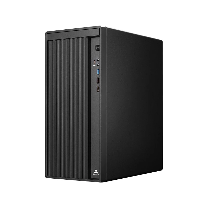 Chieftec BS-20B-OP Mini Tower PC korpusas, microATX/Mini-ITX, be maitinimo bloko, 2x 3,5″, 2x 2,5″, 1x 5,25″ skyriai, maks. vaizdo plokštė 270 mm, USB-C, 90 mm ventiliatorius, juodas