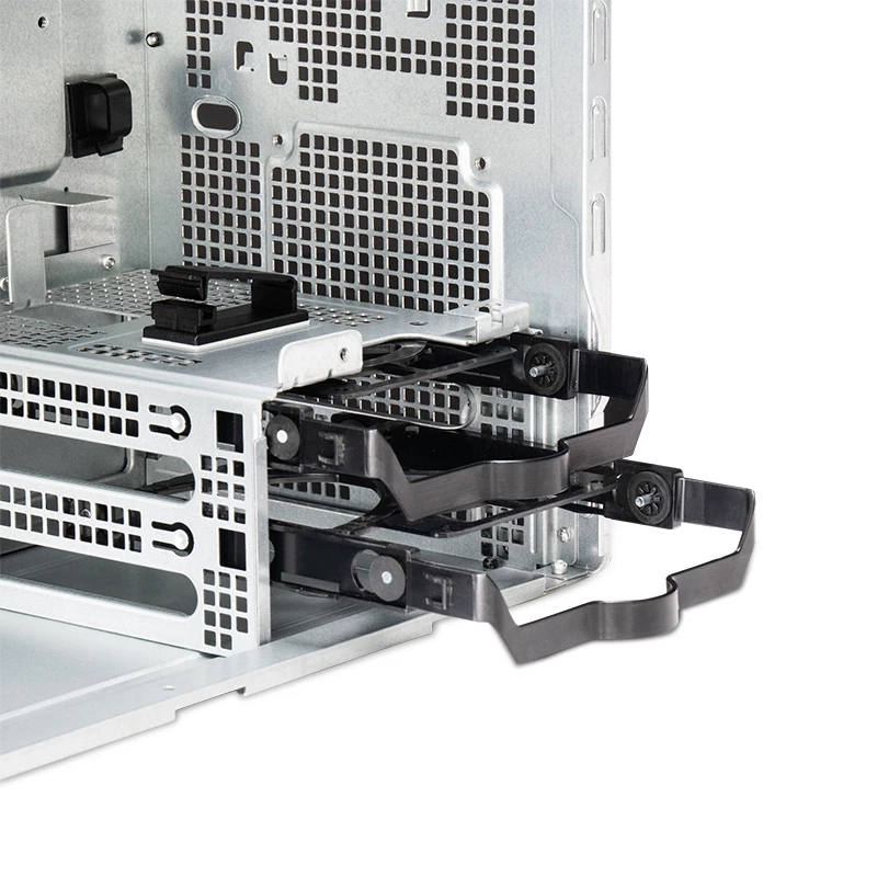 Chieftec BS-20B-OP Mini Tower PC korpusas, microATX/Mini-ITX, be maitinimo bloko, 2x 3,5″, 2x 2,5″, 1x 5,25″ skyriai, maks. vaizdo plokštė 270 mm, USB-C, 90 mm ventiliatorius, juodas