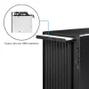 Chieftec BS-20B-OP Mini Tower PC korpusas, microATX/Mini-ITX, be maitinimo bloko, 2x 3,5″, 2x 2,5″, 1x 5,25″ skyriai, maks. vaizdo plokštė 270 mm, USB-C, 90 mm ventiliatorius, juodas