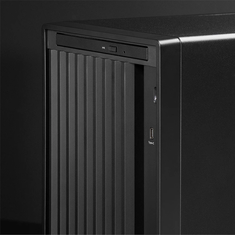Chieftec BS-20B-OP Mini Tower PC korpusas, microATX/Mini-ITX, be maitinimo bloko, 2x 3,5″, 2x 2,5″, 1x 5,25″ skyriai, maks. vaizdo plokštė 270 mm, USB-C, 90 mm ventiliatorius, juodas