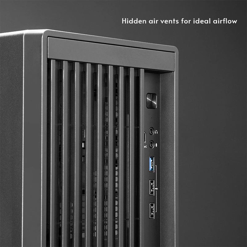 Chieftec BS-20B-OP Mini Tower PC korpusas, microATX/Mini-ITX, be maitinimo bloko, 2x 3,5″, 2x 2,5″, 1x 5,25″ skyriai, maks. vaizdo plokštė 270 mm, USB-C, 90 mm ventiliatorius, juodas