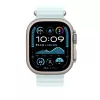 APPLE 49 mm Ice Blue Ocean Band prailginimas – natūralaus titano apdaila