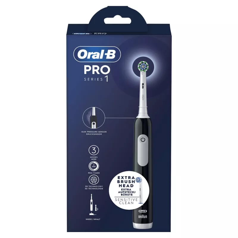 Oral-B Pro Series 1 osciliuojantis dantų šepetėlis suaugusiems, juodas/baltas