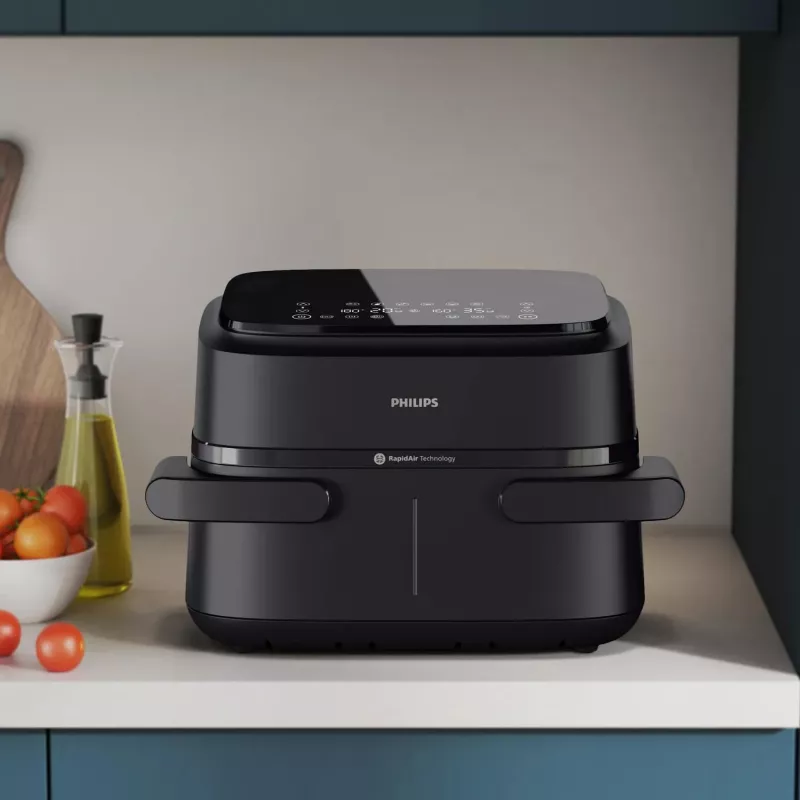 Philips 1000 serijos NA150/00 oro gruzdintuvė, dviguba, 7 L, 2450 W, juoda
