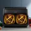 Philips 1000 serijos NA150/00 oro gruzdintuvė, dviguba, 7 L, 2450 W, juoda