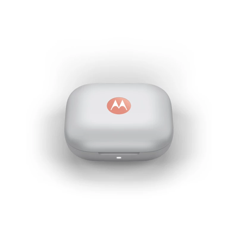 Belaidės ausinės Motorola Moto Buds – koralinė, Bluetooth 5.3, ANC, Dolby Atmos, 9 h grojimo (42 h su dėklu)