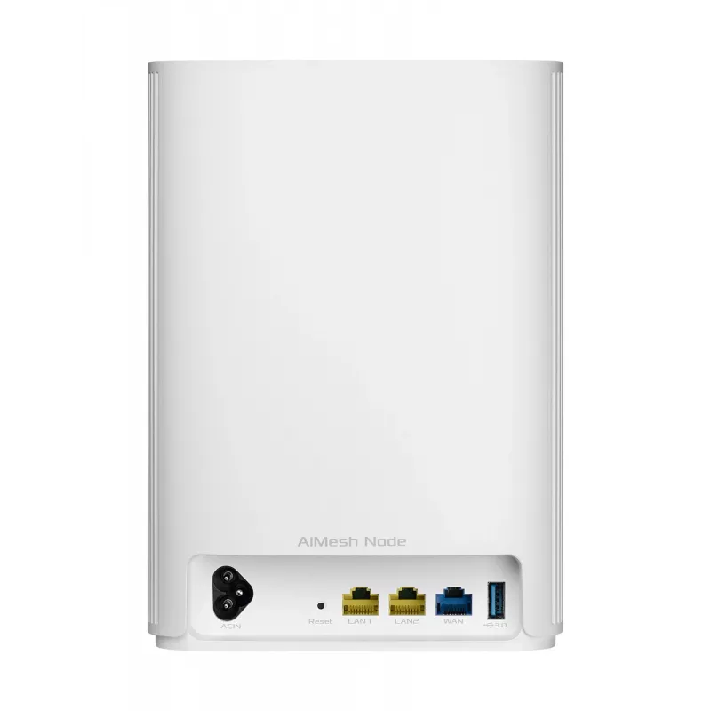 ASUS ZenWiFi AX Hybrid (XP4) (1 vnt.) – belaidis maršrutizatorius Wi-Fi 6, dviejų juostų (2,4 GHz / 5 GHz), baltas