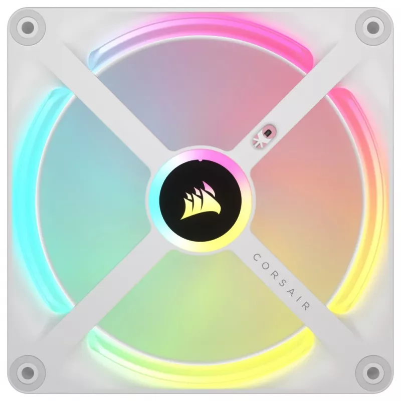 CORSAIR Qx RGB Series iCUE LINK Qx140 RGB White 140 mm ventiliatoriaus rinkinys