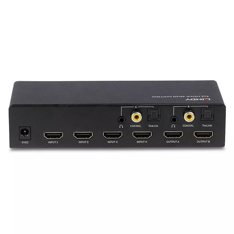 AV matricinis jungiklis Lindy 4x2 HDMI 4K60 matrica