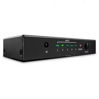 Lindy 5 prievadų HDMI 18G jungiklis, metalinis, juodas
