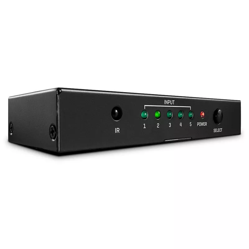 Lindy 5 prievadų HDMI 18G jungiklis, metalinis, juodas