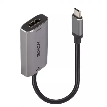 Lindy USB Type C į HDMI 8K60 keitiklis, 0,11 m, USB Type-C, HDMI, vyriškas, moteriškas, tiesus