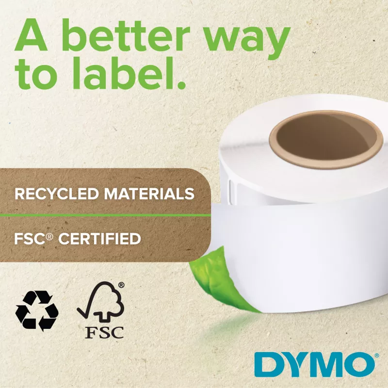 DYMO Authentic LabelWriter didelės talpos siuntų etiketės | (59 mm x 102 mm) | 2 rulonai po 575 lengvai nuimamų etikečių (1 150 siuntimo etikečių) | Lipnios | Skirtos LabelWriter 4XL/5XL etikečių spausdintuvams