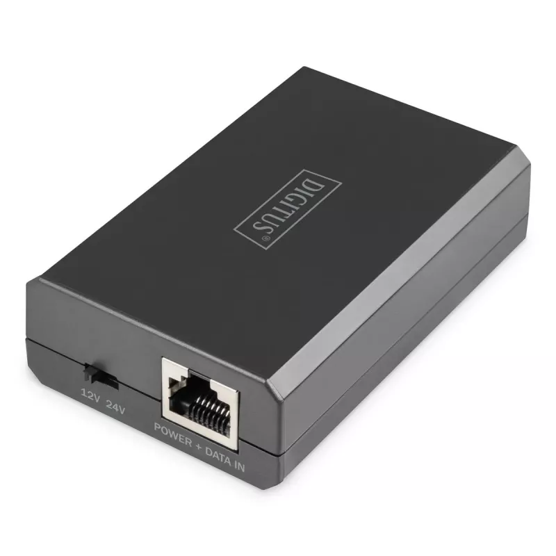 DIGITUS Gigabit Ethernet PoE skirstytuvas 802.3af/at/bt Išėjimas: 12V/4,25A 24V/2,125A 51W