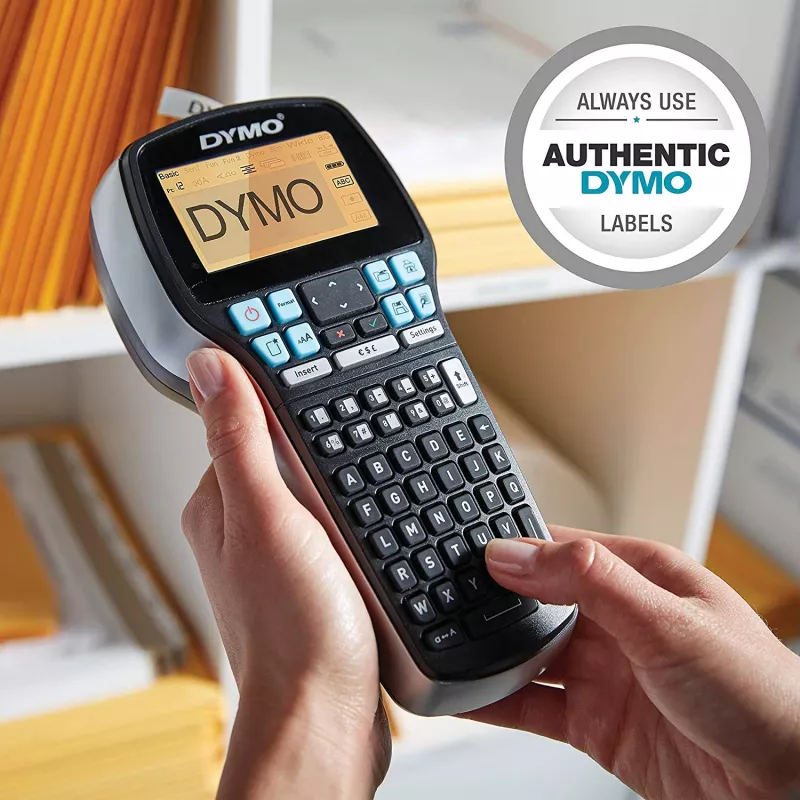 DYMO LabelManager 420P – Nešiojamas aukštos kokybės etikečių spausdintuvas su įkraunama baterija, ABC klaviatūra, 4 D1 etikečių ritinėliais ir nešiojimo dėklu