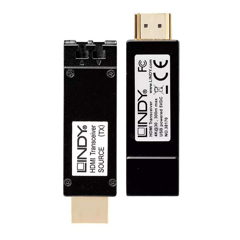 AV siųstuvas ir imtuvas Lindy 300 m šviesolaidinis HDMI 4K30 prailgintuvas