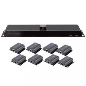 Techly HDMI 1x8 Extender Splitter per CAT6/6a/7 50m su IR grįžtamuoju ryšiu IDATA EX-HL81TY