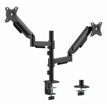 Gembird MA-DA2P-02 laikiklis dviem monitoriams ant stalo, iki 81,3 cm (32 col.), VESA 75x75–100x100, max 9 kg vienam, spaustuvas/įvorė, juodas