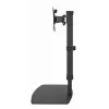 Monitoro stovas GEMBIRD MS-D1ST-02 – reguliuojamas aukštis, 17–32 colių, 8 kg, VESA 75×75–100×100, juodas