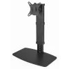 Monitoro stovas GEMBIRD MS-D1ST-02 – reguliuojamas aukštis, 17–32 colių, 8 kg, VESA 75×75–100×100, juodas