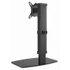 Monitoro stovas GEMBIRD MS-D1ST-02 – reguliuojamas aukštis, 17–32 colių, 8 kg, VESA 75×75–100×100, juodas