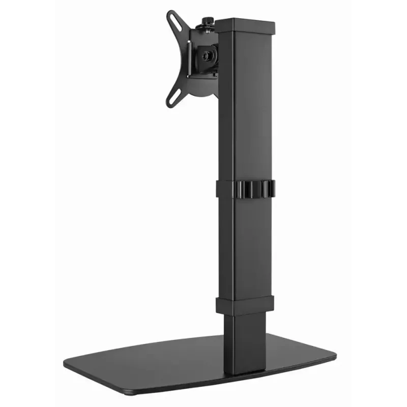 Monitoro stovas GEMBIRD MS-D1ST-02 – reguliuojamas aukštis, 17–32 colių, 8 kg, VESA 75×75–100×100, juodas