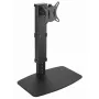 Monitoro stovas GEMBIRD MS-D1ST-02 – reguliuojamas aukštis, 17–32 colių, 8 kg, VESA 75×75–100×100, juodas