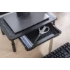 Monitoro stovas GEMBIRD MS-TABLE-D-01 – reguliuojamo aukščio pakyla su stalčiumi, plieninis, 140 mm aukštis, iki 20 kg