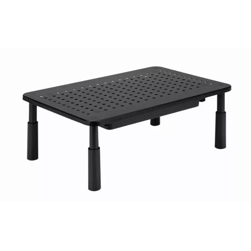 Monitoro stovas GEMBIRD MS-TABLE-D-01 – reguliuojamo aukščio pakyla su stalčiumi, plieninis, 140 mm aukštis, iki 20 kg
