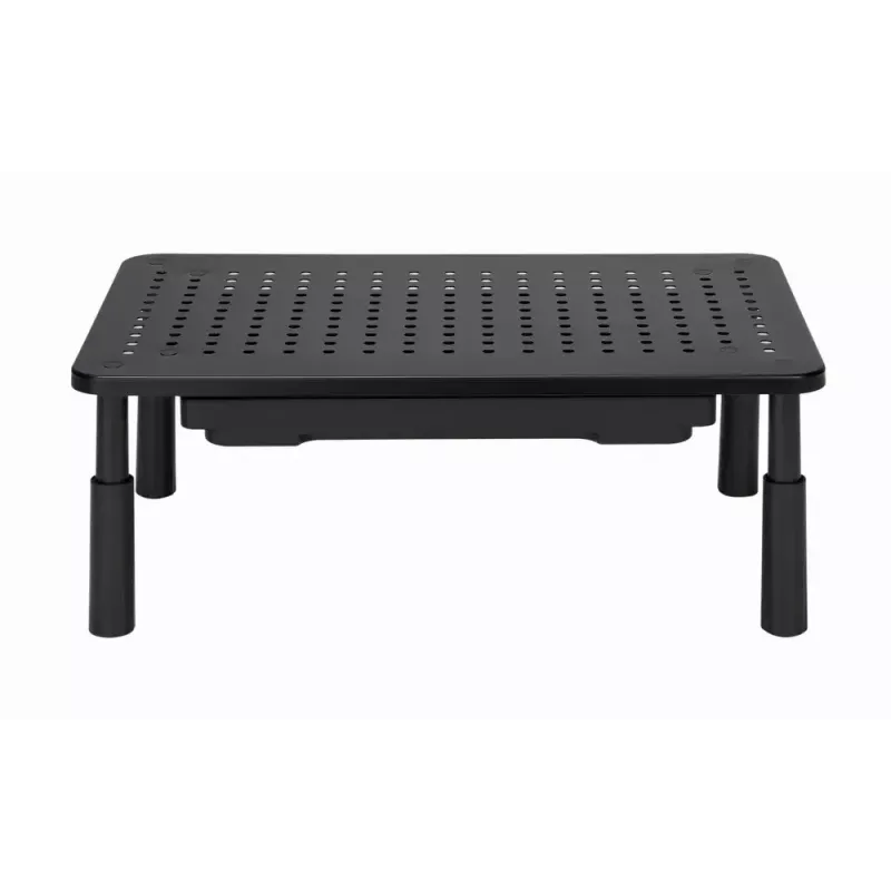 Monitoro stovas GEMBIRD MS-TABLE-D-01 – reguliuojamo aukščio pakyla su stalčiumi, plieninis, 140 mm aukštis, iki 20 kg