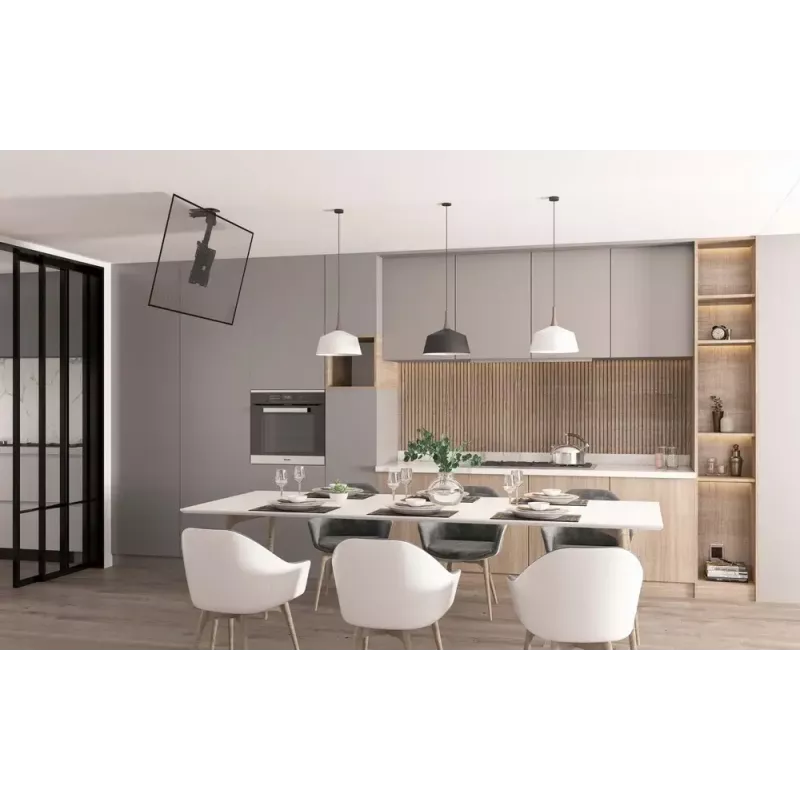 Lubinis TV laikiklis GEMBIRD CM-43ST-01 pilnas judesys 19–43 coliams, plieninis, pakreipimas 0–90°, pasukimas ±45°, VESA 75×75–200×200, max 20 kg, juodas