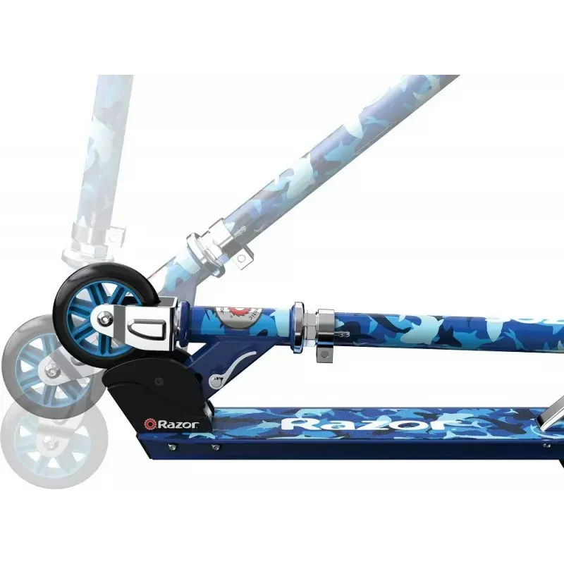 Paspirtukas Razor Model A Shark Camo – sulankstomas, lengvas, vaikams ir paaugliams