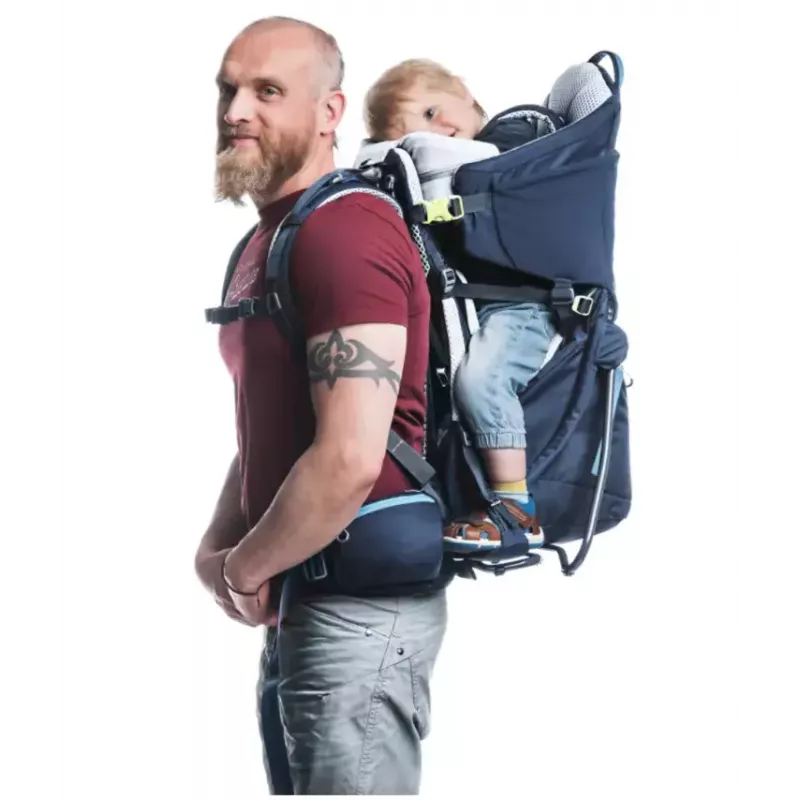 Kūdikio nešyklė kuprinė DEUTER Kid Comfort Poliamidas Mėlyna, maks. apkrova 22 kg, svoris 3,23 kg, išmatavimai 72×43×34 cm
