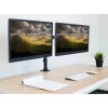 Monitorų laikiklis TECHLY ICA-LCD-382-D dviems ekranams, tvirtinimas spaustuku, iki 27 colių, 20 kg, VESA 75x75–100x100, juodas