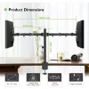 Monitorų laikiklis TECHLY ICA-LCD-382-D dviems ekranams, tvirtinimas spaustuku, iki 27 colių, 20 kg, VESA 75x75–100x100, juodas