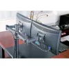 Monitorų laikiklis TECHLY ICA-LCD-382-D dviems ekranams, tvirtinimas spaustuku, iki 27 colių, 20 kg, VESA 75x75–100x100, juodas