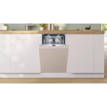 Indaplovė įmontuojama Bosch Serie 6 SPV6EMX09E, siaura 45 cm, 10 komplektų, 6 programos, 44 dB, energijos klasė B