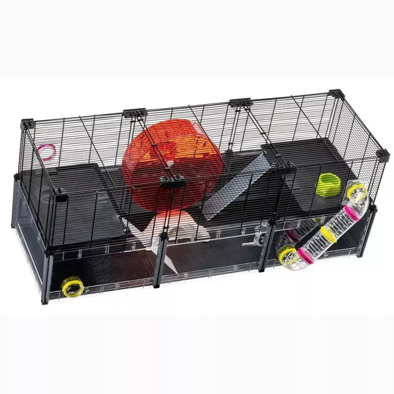 Narvelis graužikams FERPLAST Multipla didelis 107,5×37,5×42 cm, metalinis, juodas